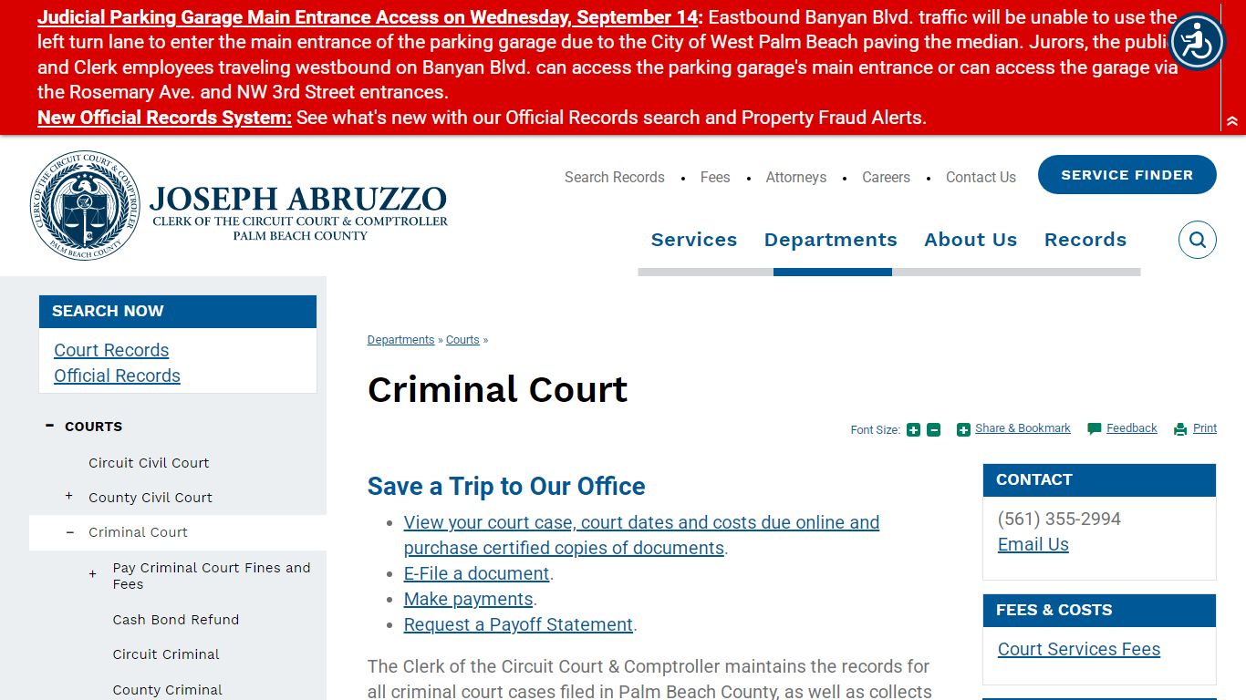 Criminal Court | Clerk of the Circuit Court & Comptroller, Palm Beach ...